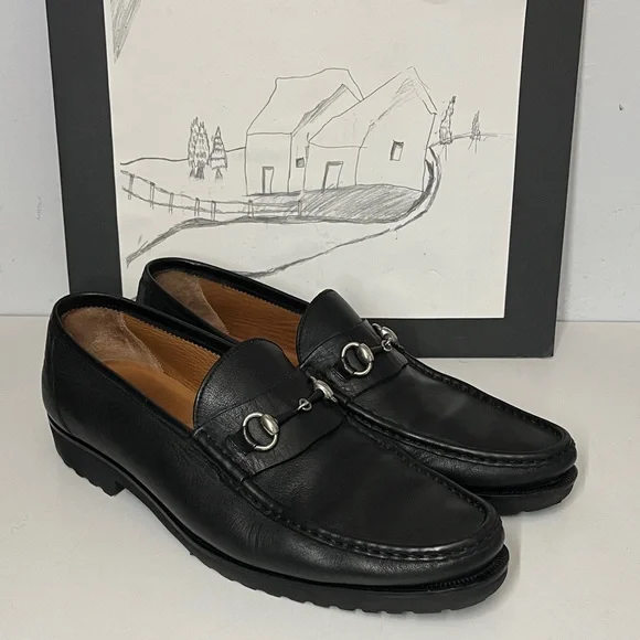 Magnanni Horse Bit Loafers (Black) Men Size 10.5 - Picture 2 of 14